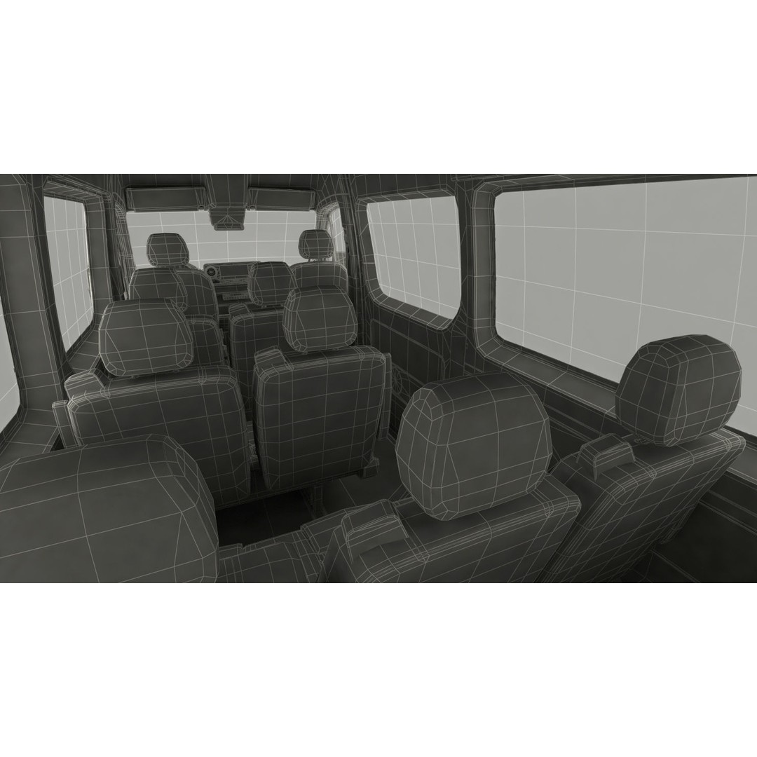 Generic Van 3D Model – High Poly Commercial Vehicle, FBX, OBJ - View 38