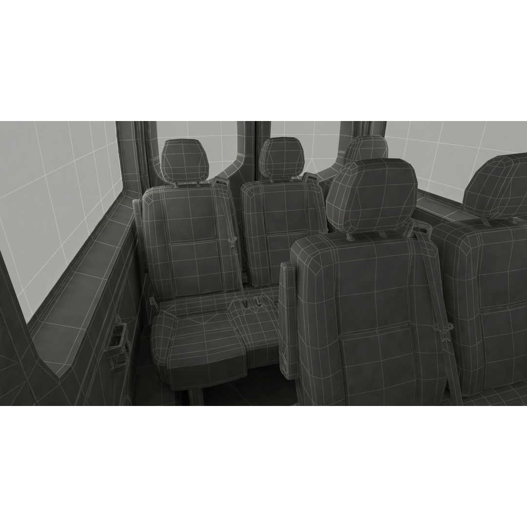 Generic Van 3D Model – High Poly Commercial Vehicle, FBX, OBJ - View 39