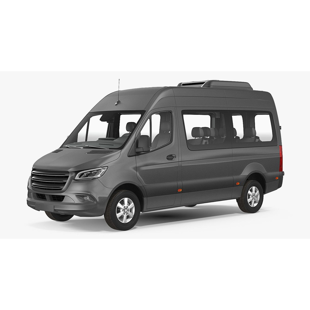 Generic Van 3D Model – High Poly Commercial Vehicle, FBX, OBJ - View 5