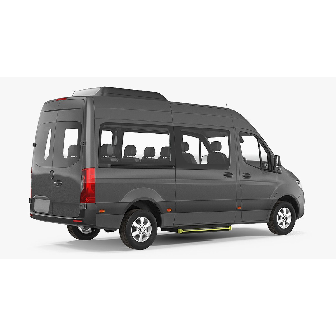 Generic Van 3D Model – High Poly Commercial Vehicle, FBX, OBJ - View 7