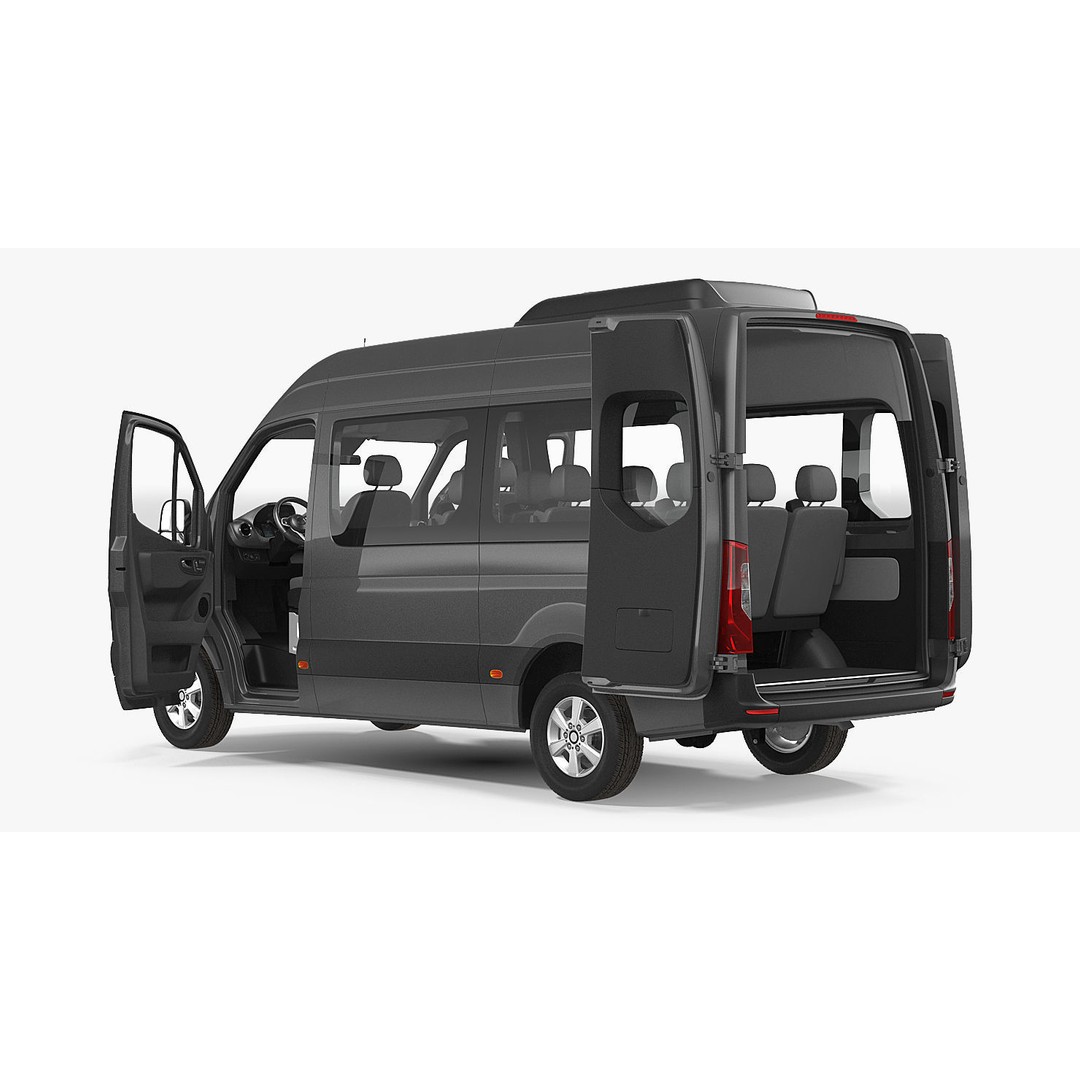 Generic Van 3D Model – High Poly Commercial Vehicle, FBX, OBJ - View 8