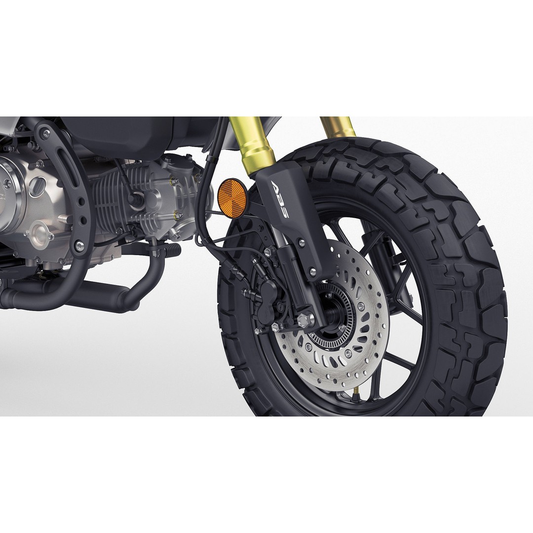 Honda Monkey 125 3D Model – Vintage Motorcycle Asset, FBX, OBJ, Blender - View 12
