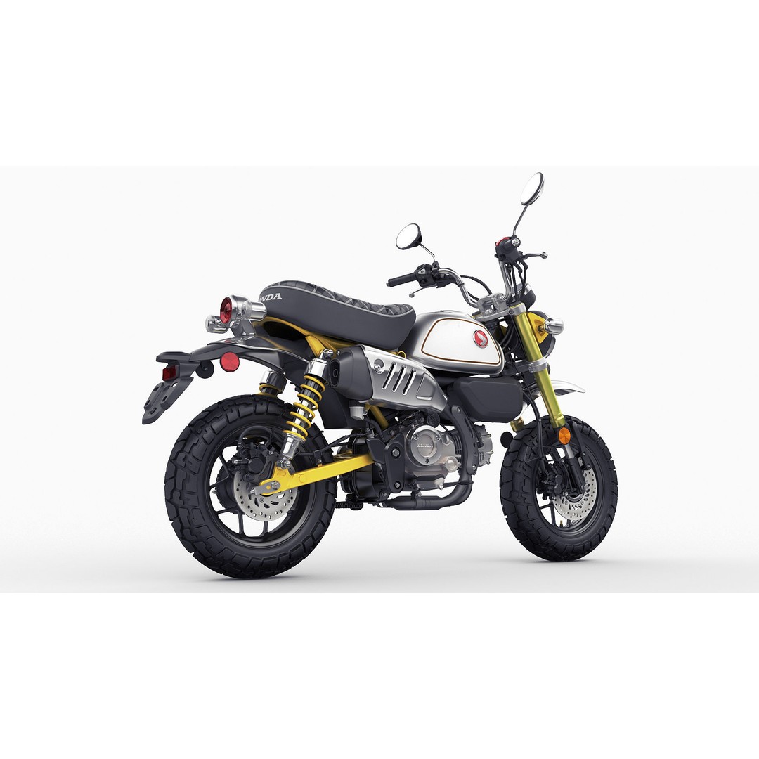 Honda Monkey 125 3D Model – Vintage Motorcycle Asset, FBX, OBJ, Blender - View 16