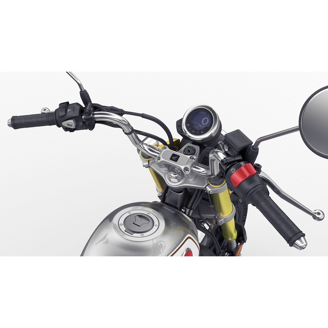 Honda Monkey 125 3D Model – Vintage Motorcycle Asset, FBX, OBJ, Blender - View 17