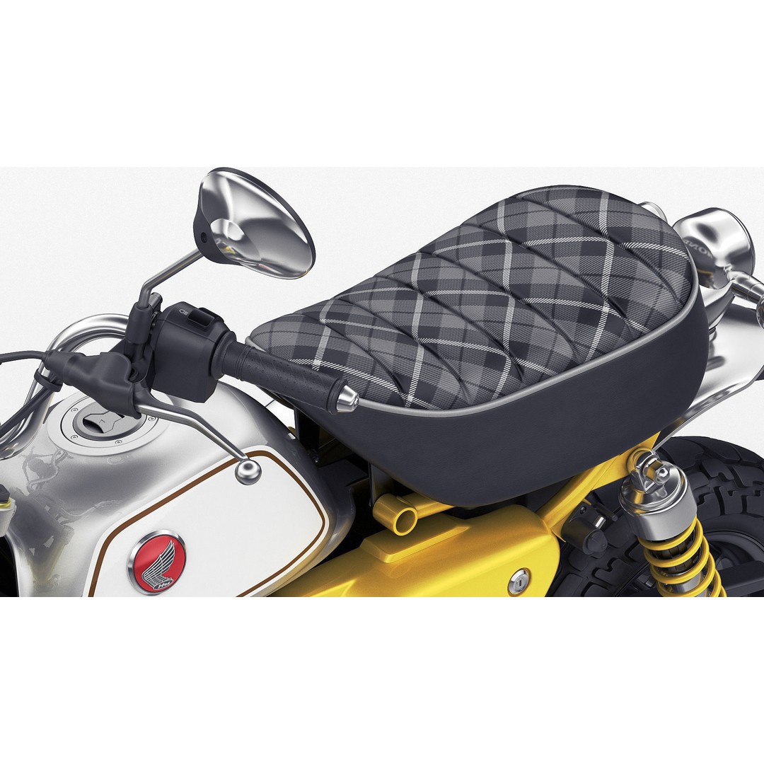 Honda Monkey 125 3D Model – Vintage Motorcycle Asset, FBX, OBJ, Blender - View 18