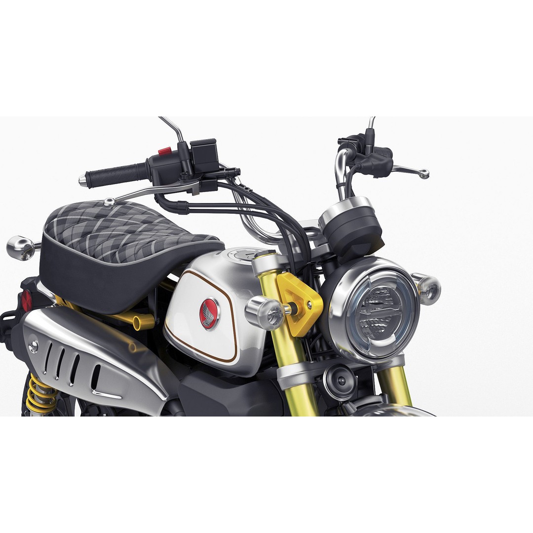 Honda Monkey 125 3D Model – Vintage Motorcycle Asset, FBX, OBJ, Blender - View 19