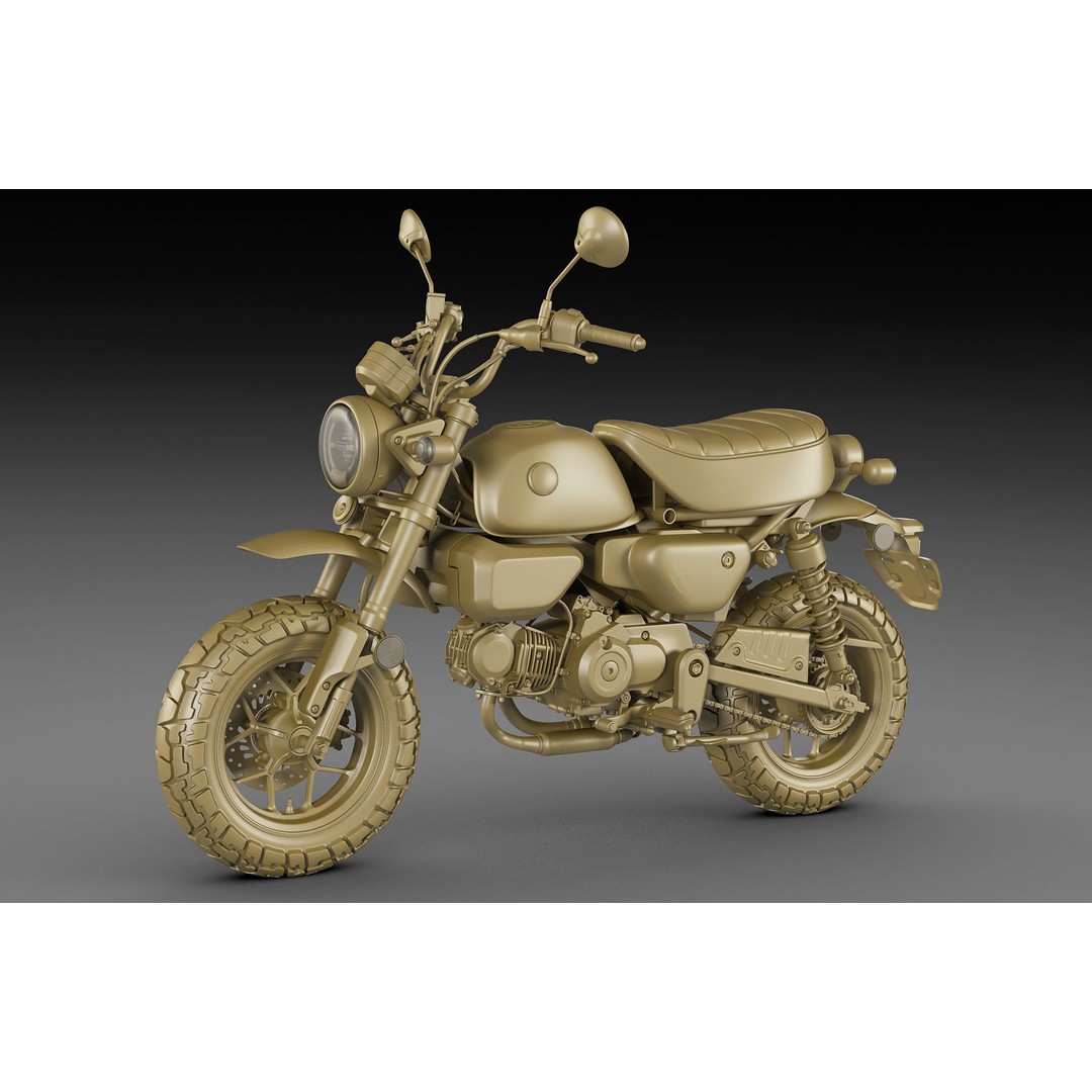 Honda Monkey 125 3D Model – Vintage Motorcycle Asset, FBX, OBJ, Blender - View 24