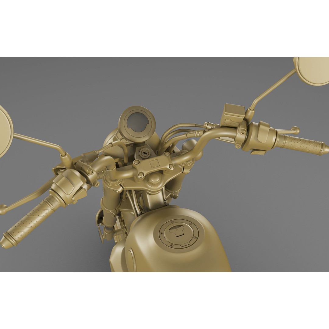 Honda Monkey 125 3D Model – Vintage Motorcycle Asset, FBX, OBJ, Blender - View 28