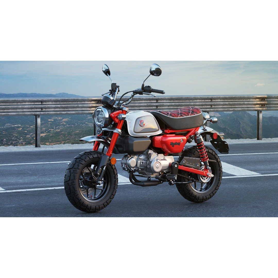 Honda Monkey 125 3D Model – Vintage Motorcycle Asset, FBX, OBJ, Blender - View 5
