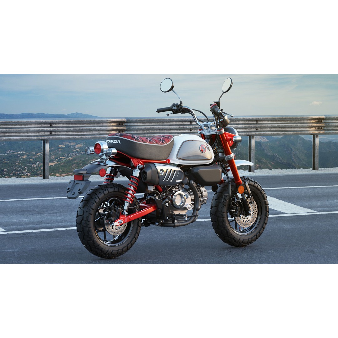 Honda Monkey 125 3D Model – Vintage Motorcycle Asset, FBX, OBJ, Blender - View 6