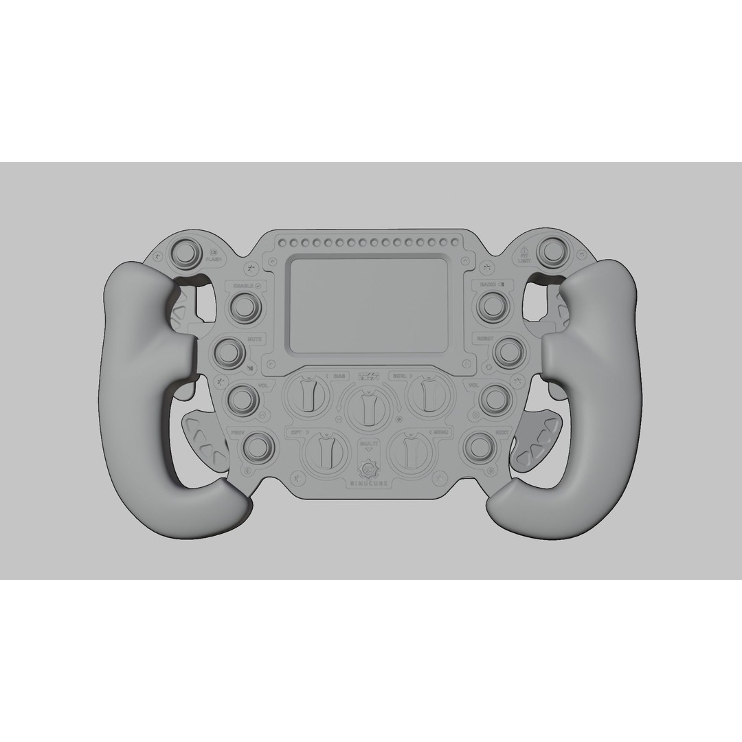GSI x SIMUCUBE Formula Pro Elite 3D Model – High Poly Racing Wheel, FBX, OBJ - View 10