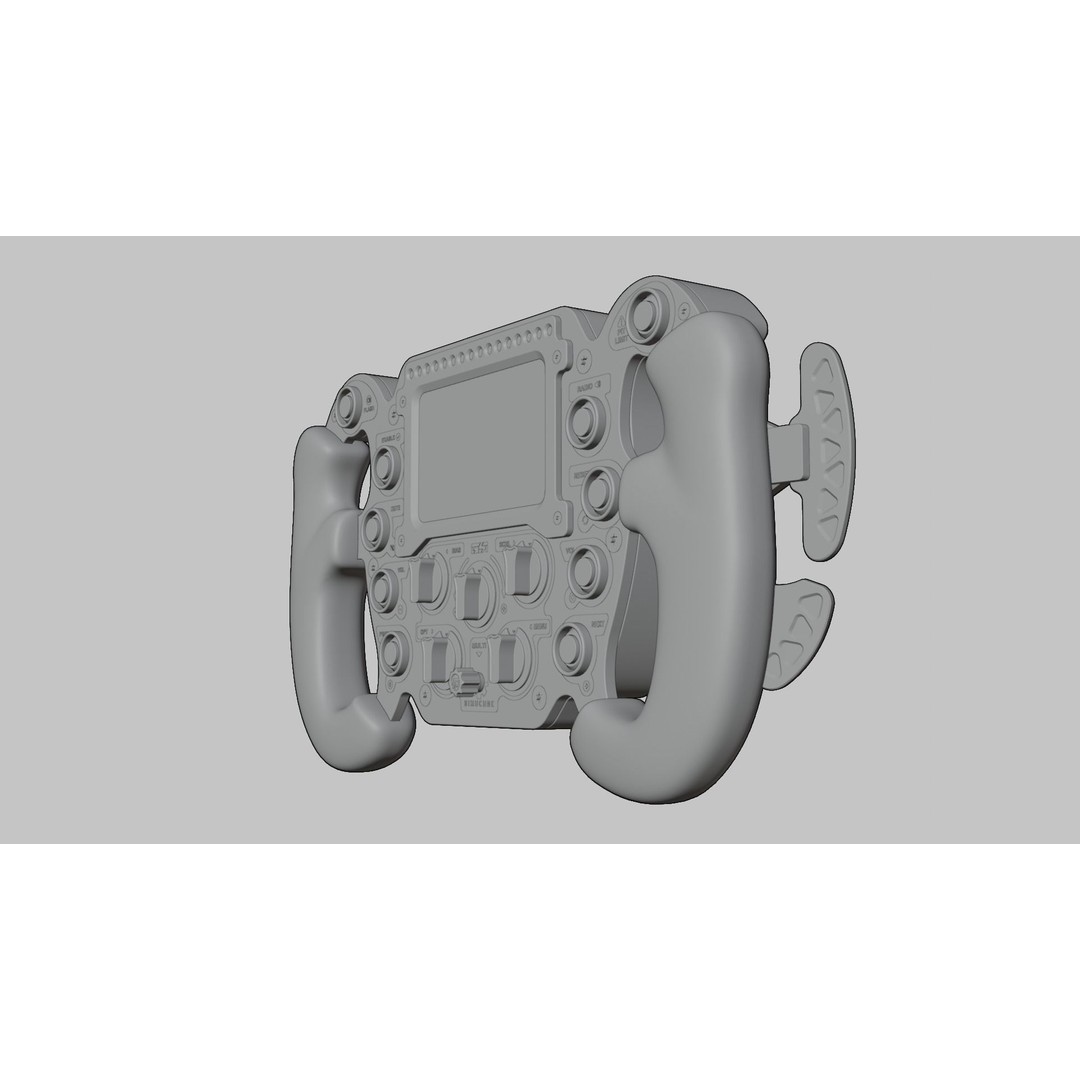 GSI x SIMUCUBE Formula Pro Elite 3D Model – High Poly Racing Wheel, FBX, OBJ - View 11