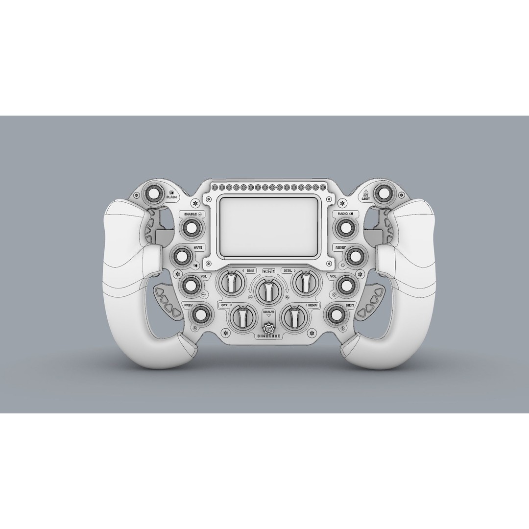GSI x SIMUCUBE Formula Pro Elite 3D Model – High Poly Racing Wheel, FBX, OBJ - View 15
