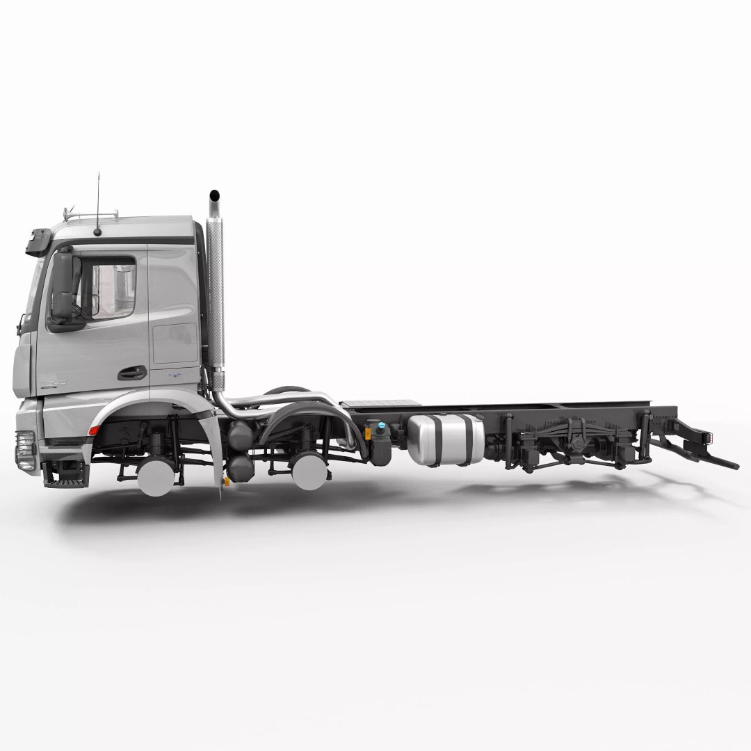 Mercedes-Benz Arocs Mixer 3D Model – High Poly Vehicle Asset, FBX, OBJ - View 11