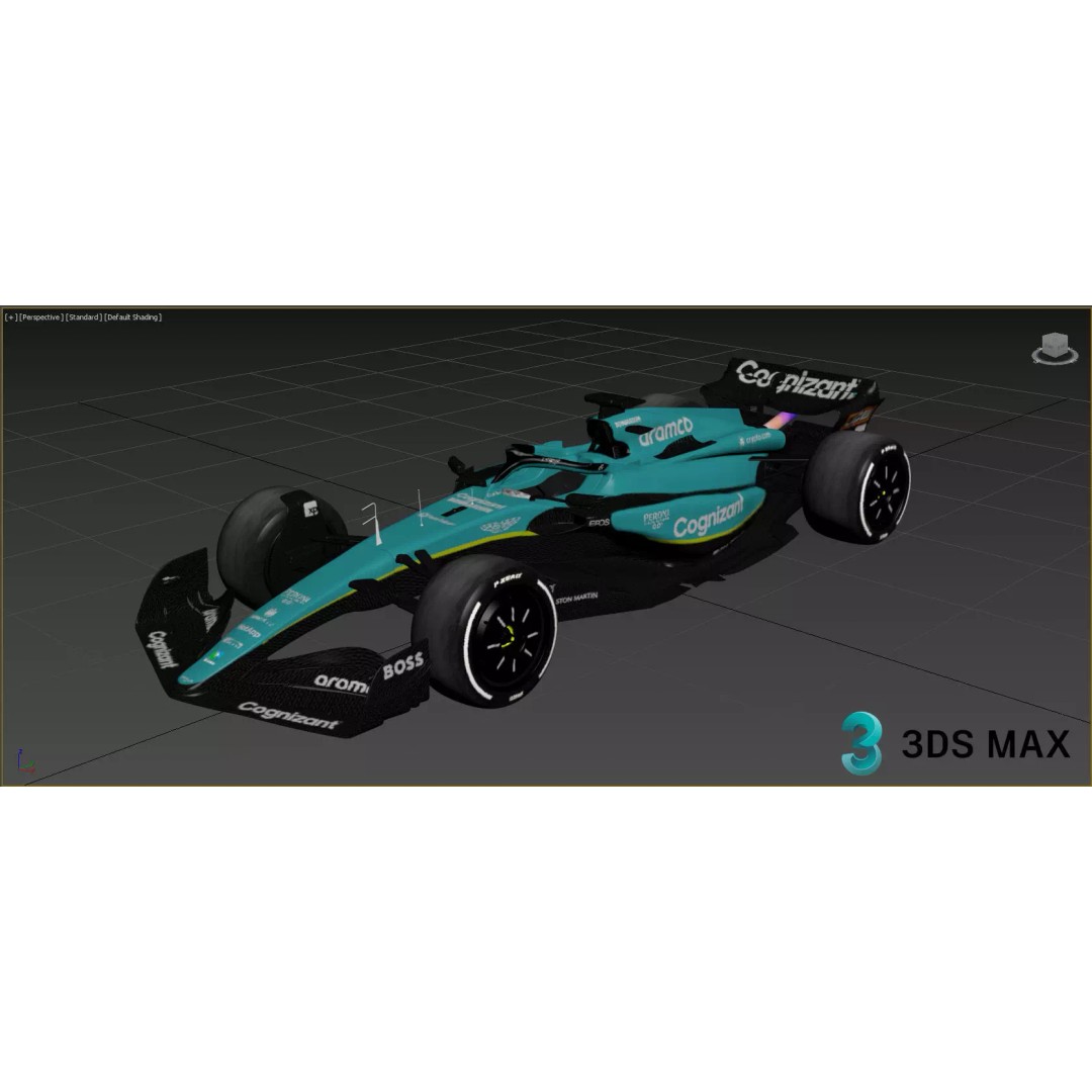 Aston Martin AMR23 3D Model – High Poly Racing Car, FBX, PBR Textures - View 21