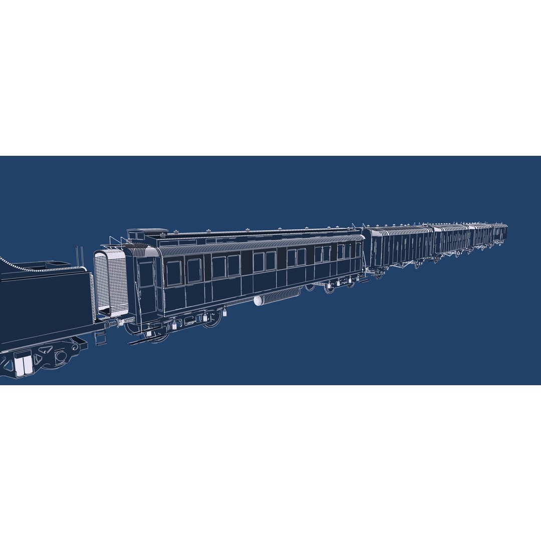 Vintage Steam Train 3D Model – Detailed Retro Rail Asset, FBX & OBJ