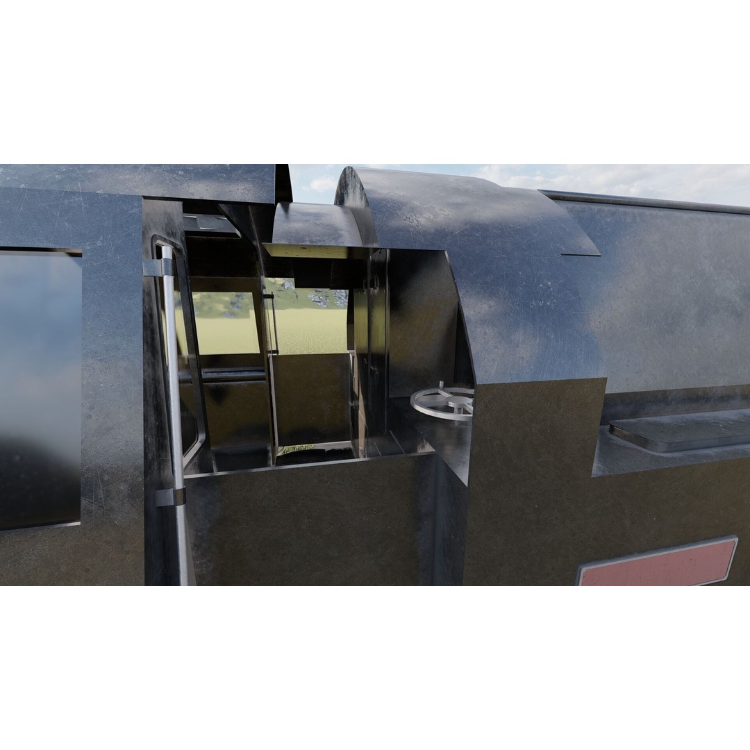 Vintage Steam Train 3D Model – Detailed Retro Rail Asset, FBX & OBJ - View 10
