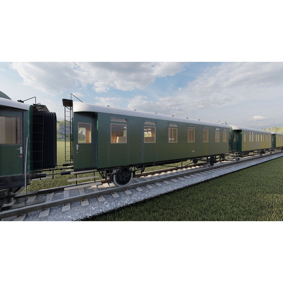Vintage Steam Train 3D Model – Detailed Retro Rail Asset, FBX & OBJ - View 13