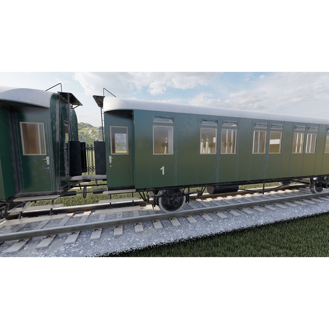 Vintage Steam Train 3D Model – Detailed Retro Rail Asset, FBX & OBJ - View 14