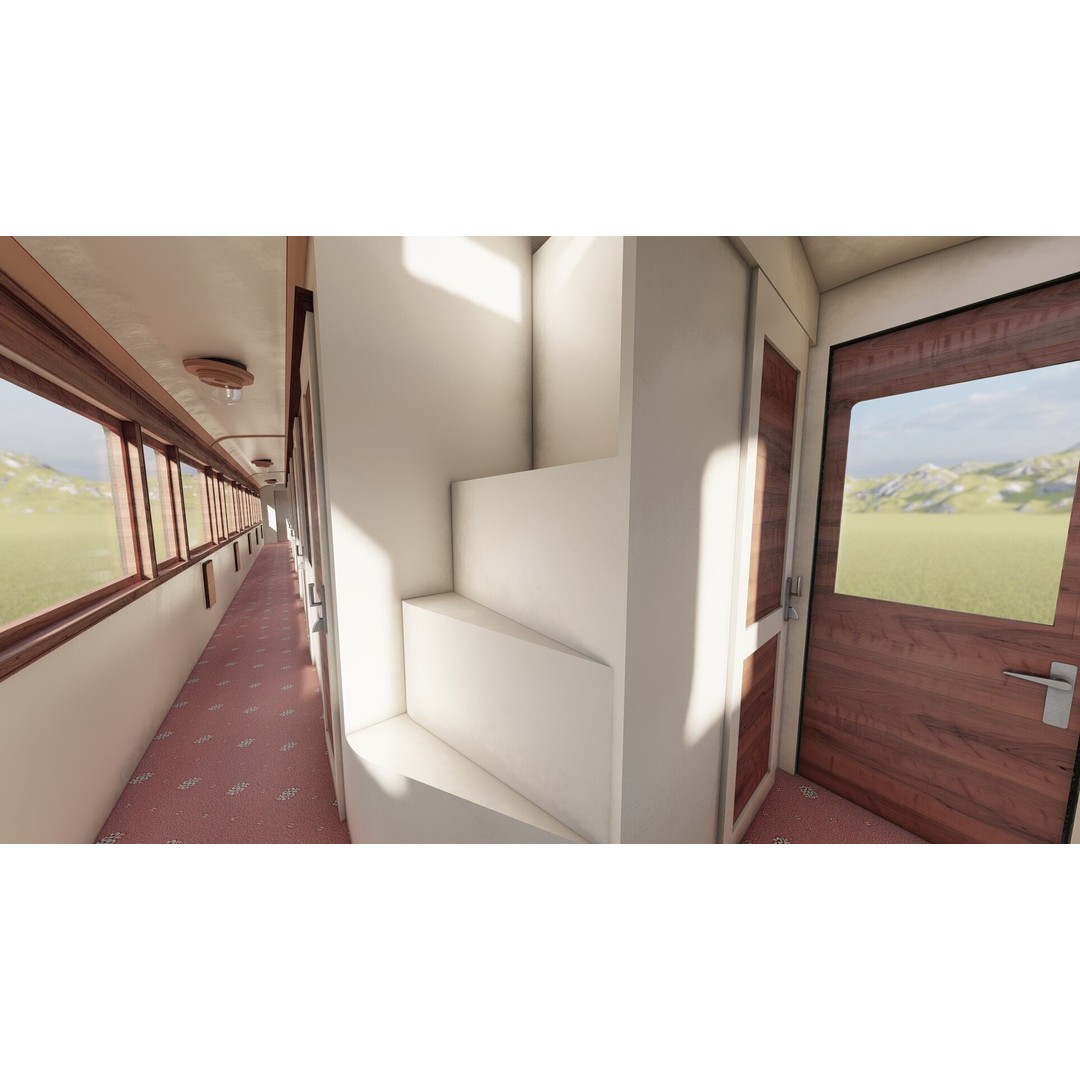 Vintage Steam Train 3D Model – Detailed Retro Rail Asset, FBX & OBJ - View 17