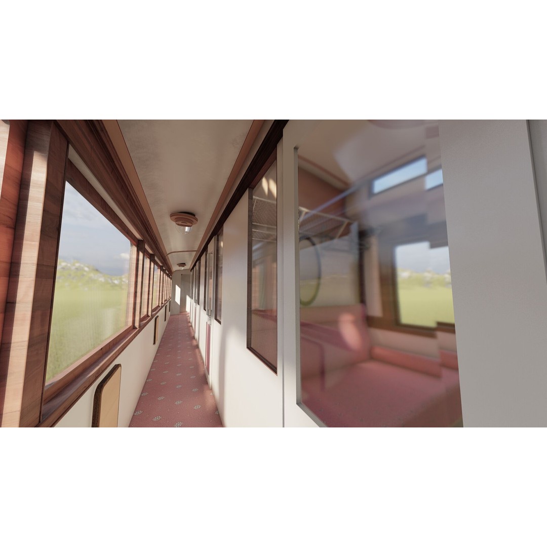 Vintage Steam Train 3D Model – Detailed Retro Rail Asset, FBX & OBJ - View 21