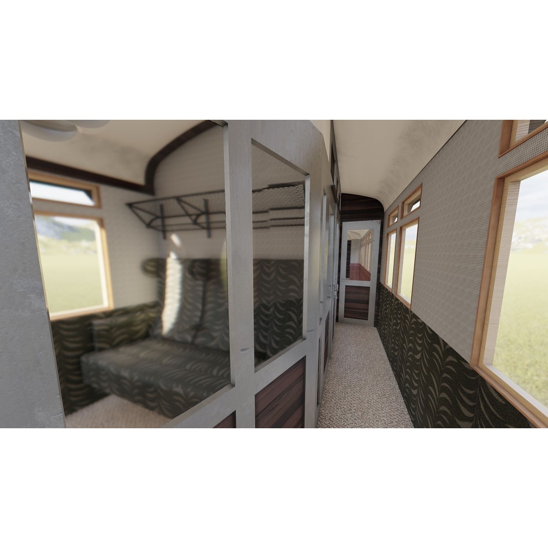 Vintage Steam Train 3D Model – Detailed Retro Rail Asset, FBX & OBJ - View 25