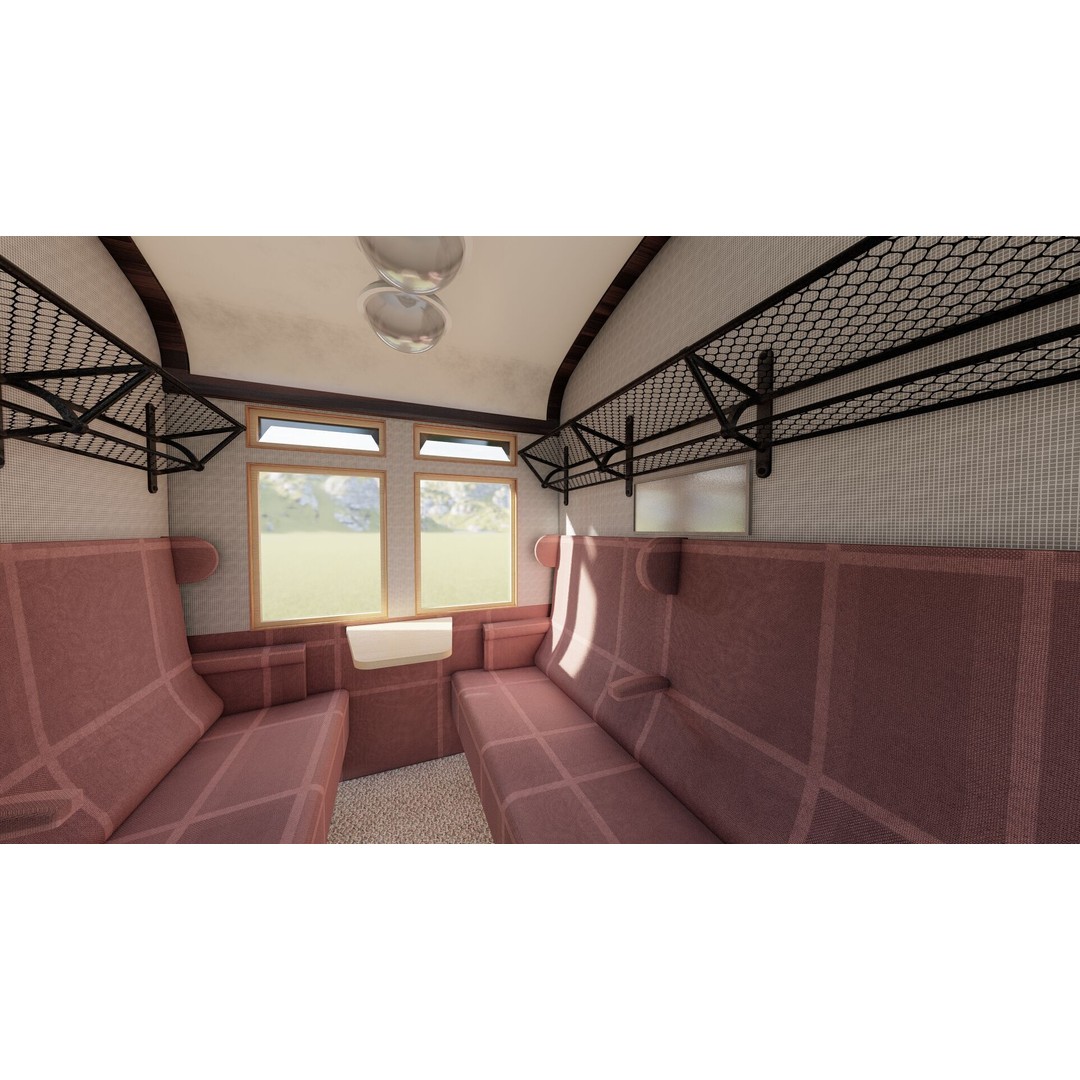 Vintage Steam Train 3D Model – Detailed Retro Rail Asset, FBX & OBJ - View 29