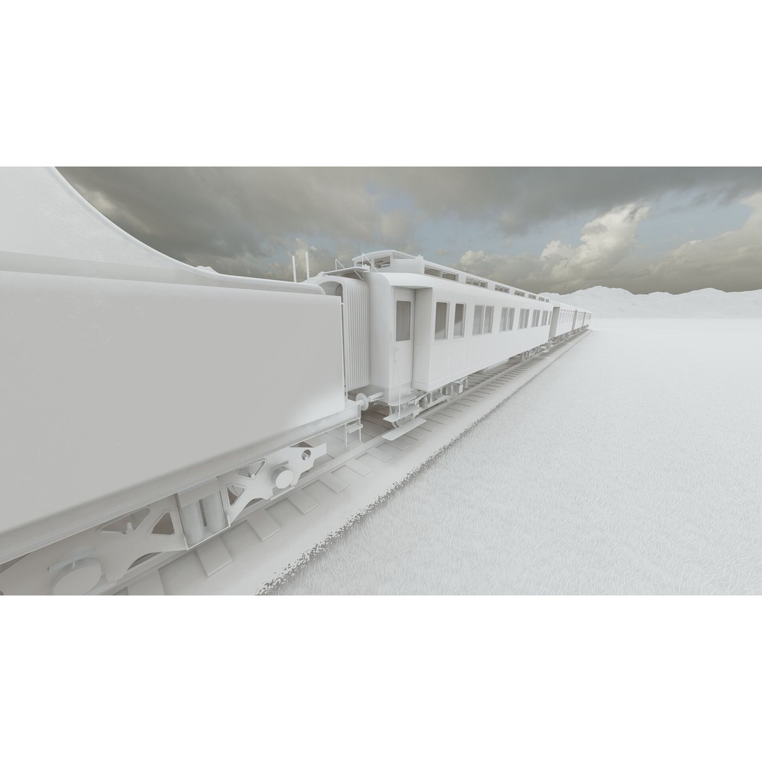 Vintage Steam Train 3D Model – Detailed Retro Rail Asset, FBX & OBJ - View 34
