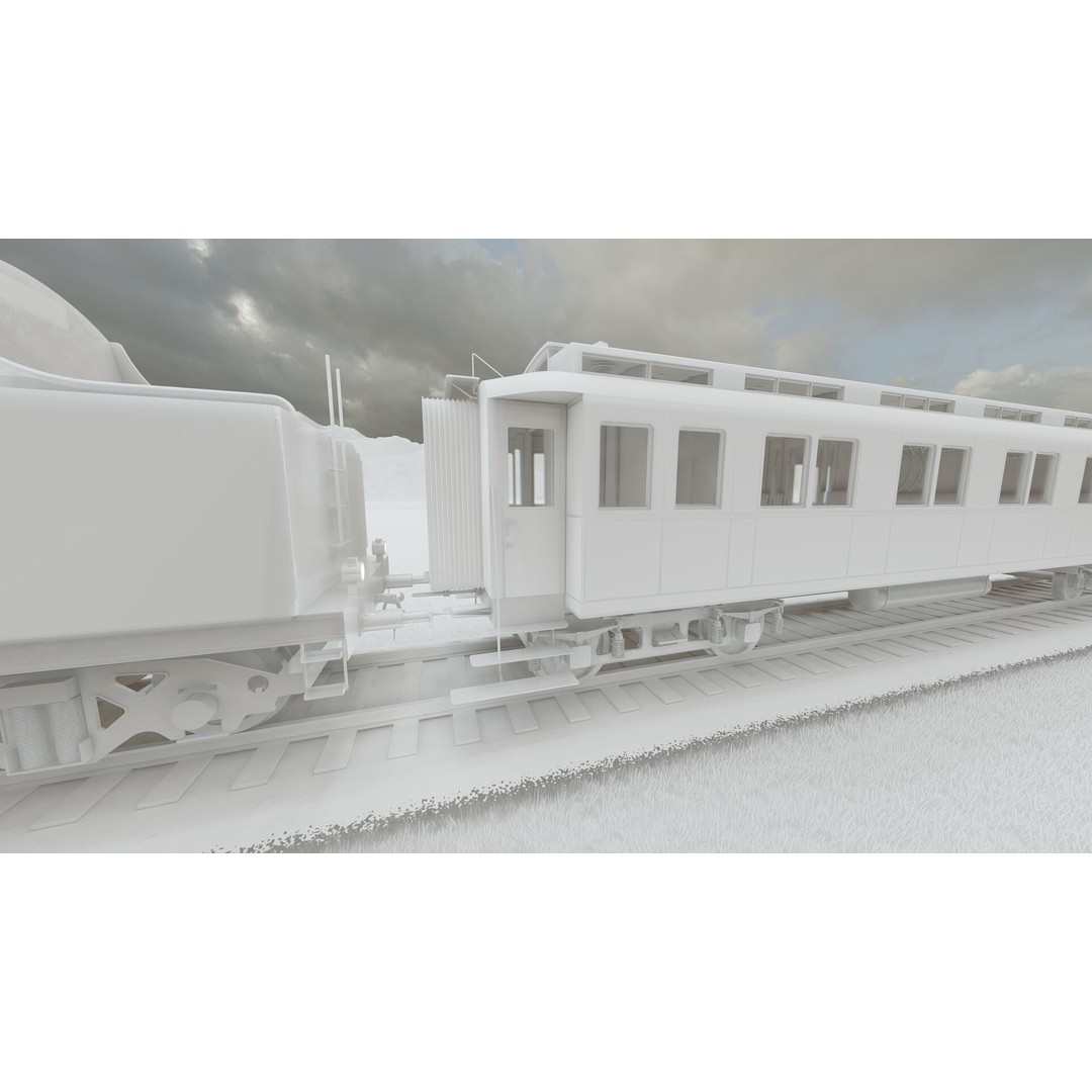 Vintage Steam Train 3D Model – Detailed Retro Rail Asset, FBX & OBJ - View 35