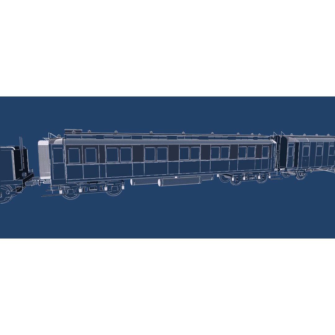 Vintage Steam Train 3D Model – Detailed Retro Rail Asset, FBX & OBJ - View 44