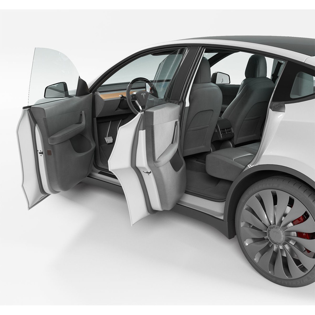 Tesla Model Y 3D Model – High Poly SUV with PBR Textures, FBX - View 13