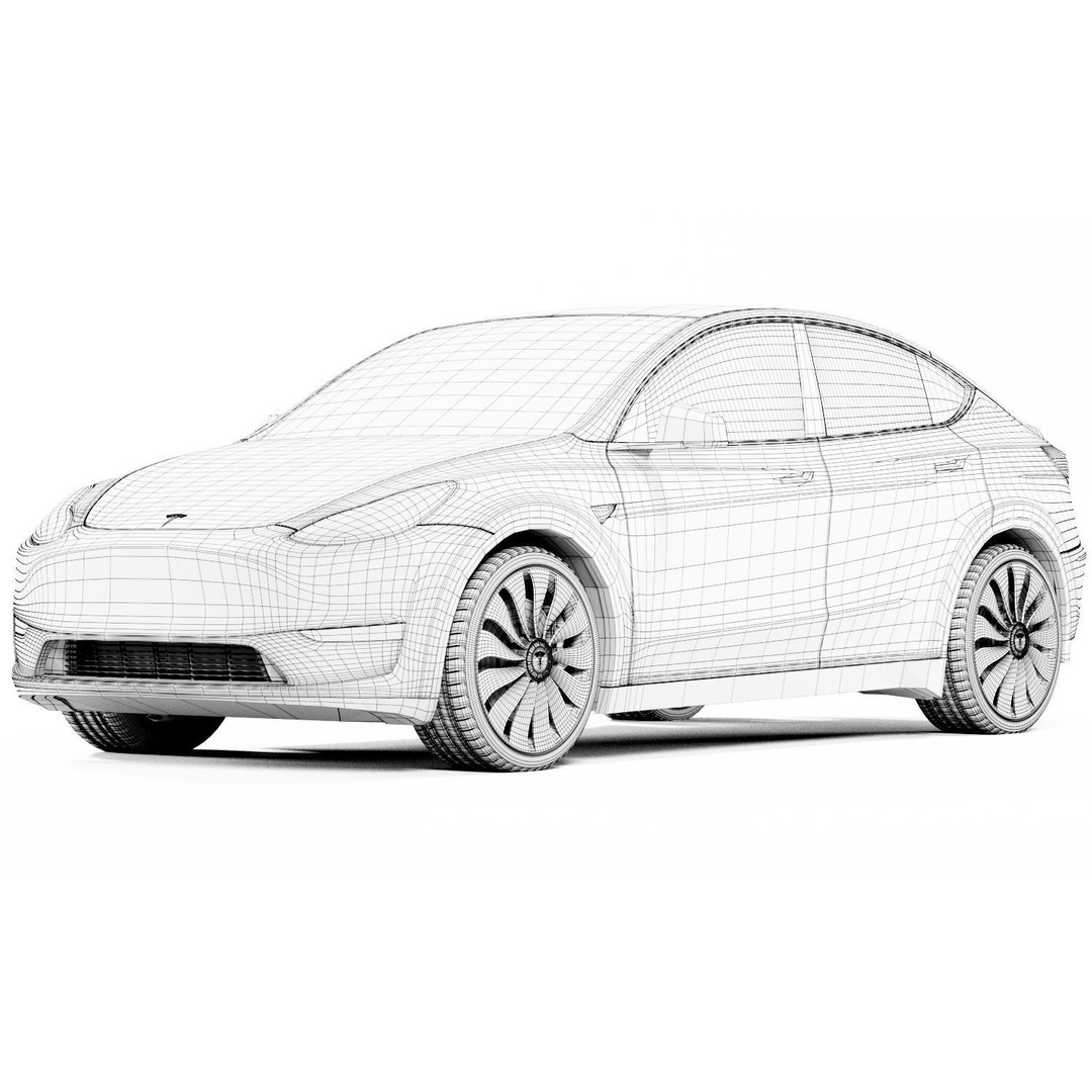 Tesla Model Y 3D Model – High Poly SUV with PBR Textures, FBX - View 18