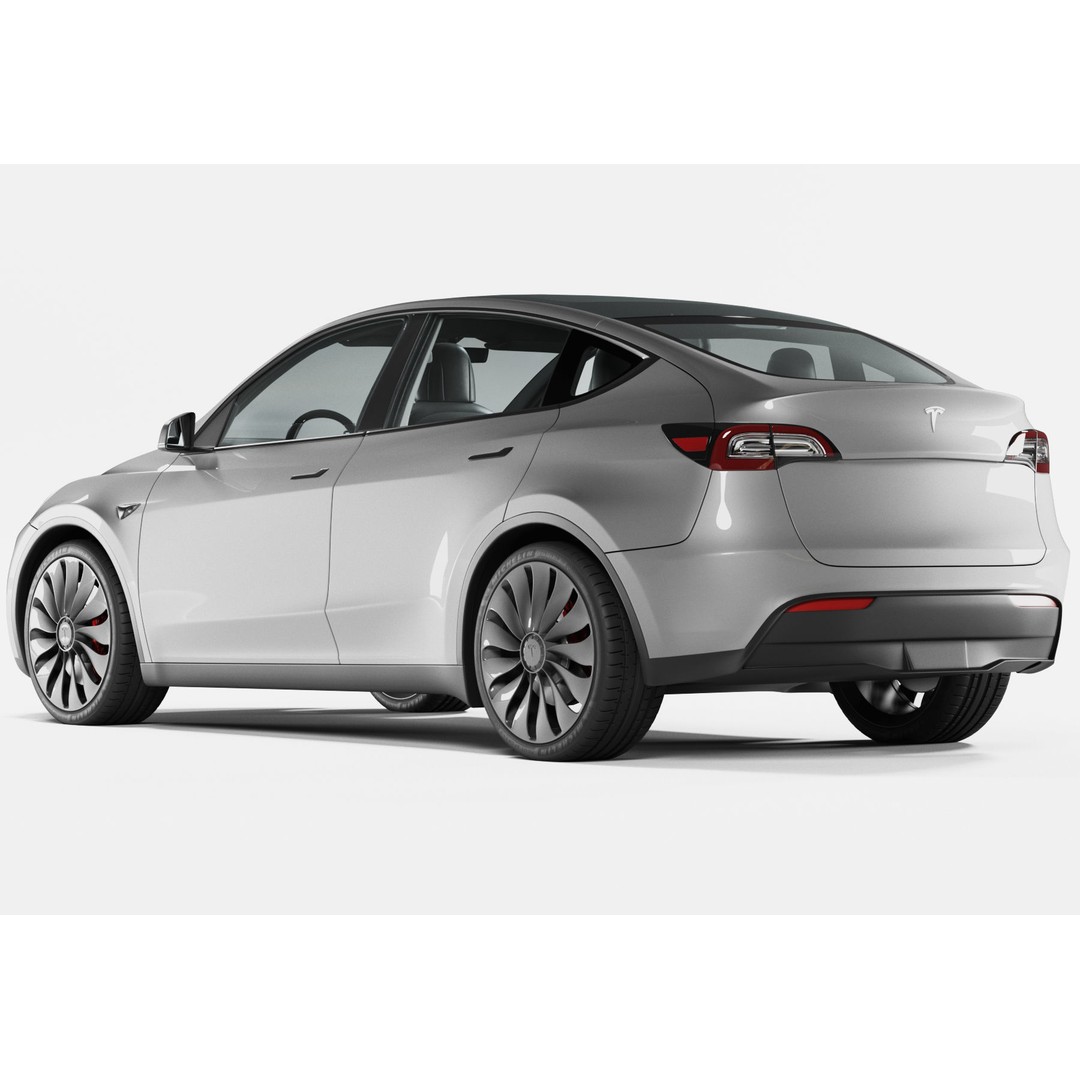 Tesla Model Y 3D Model – High Poly SUV with PBR Textures, FBX - View 4