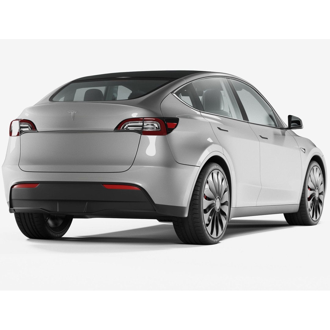 Tesla Model Y 3D Model – High Poly SUV with PBR Textures, FBX - View 6