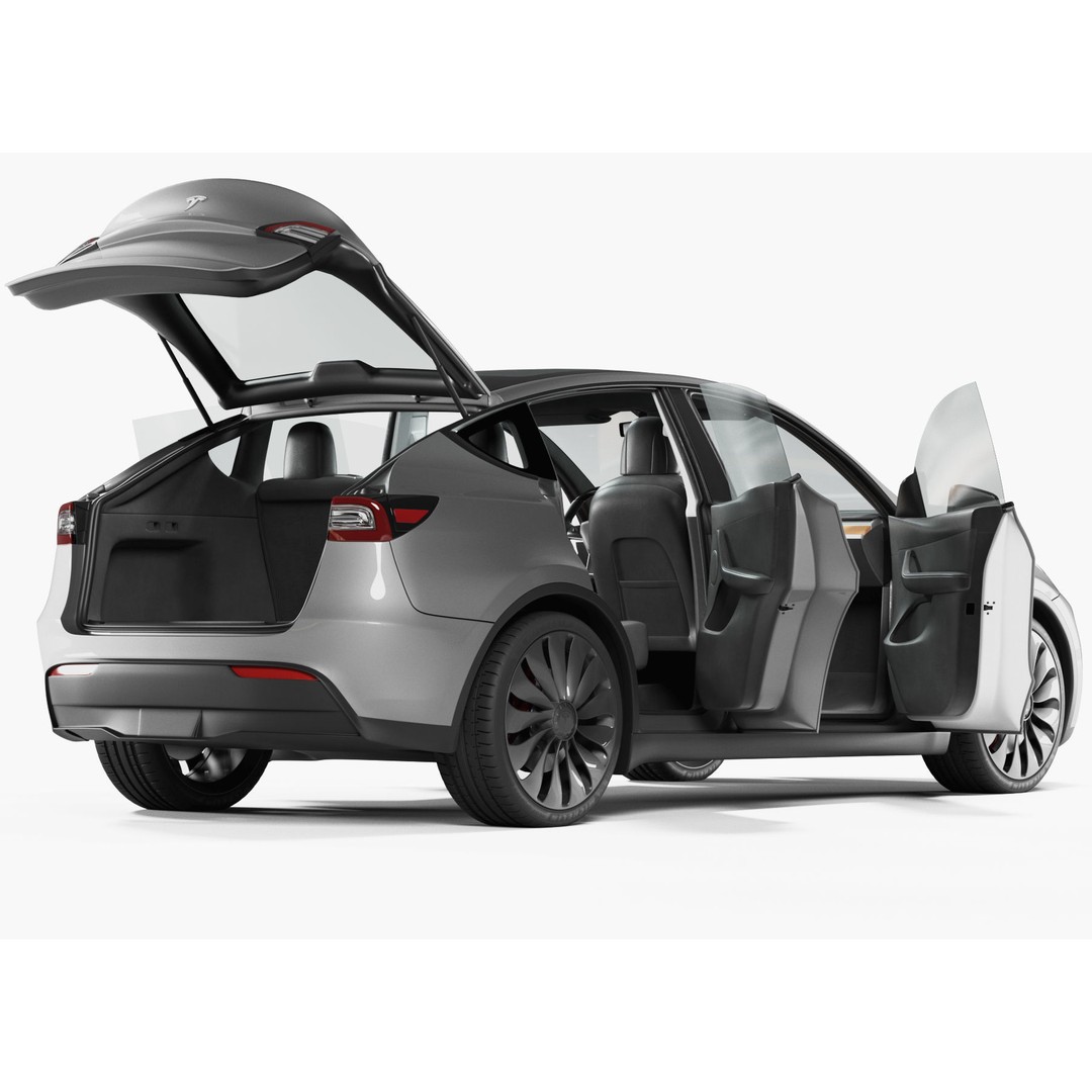 Tesla Model Y 3D Model – High Poly SUV with PBR Textures, FBX - View 7