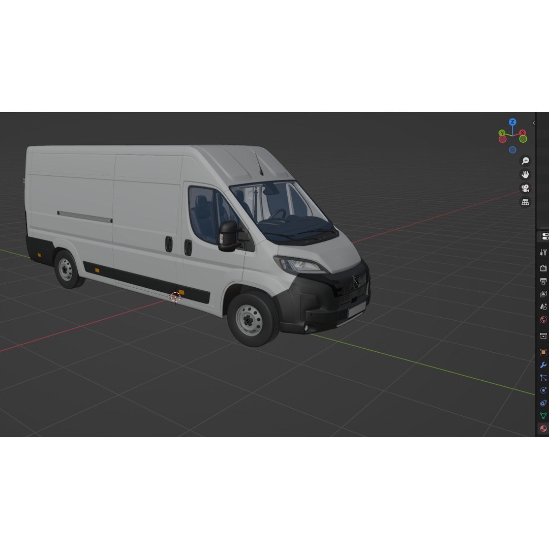 2024 Peugeot BOXER L4H2 3D Model – Detailed Interior, Game-Ready, FBX