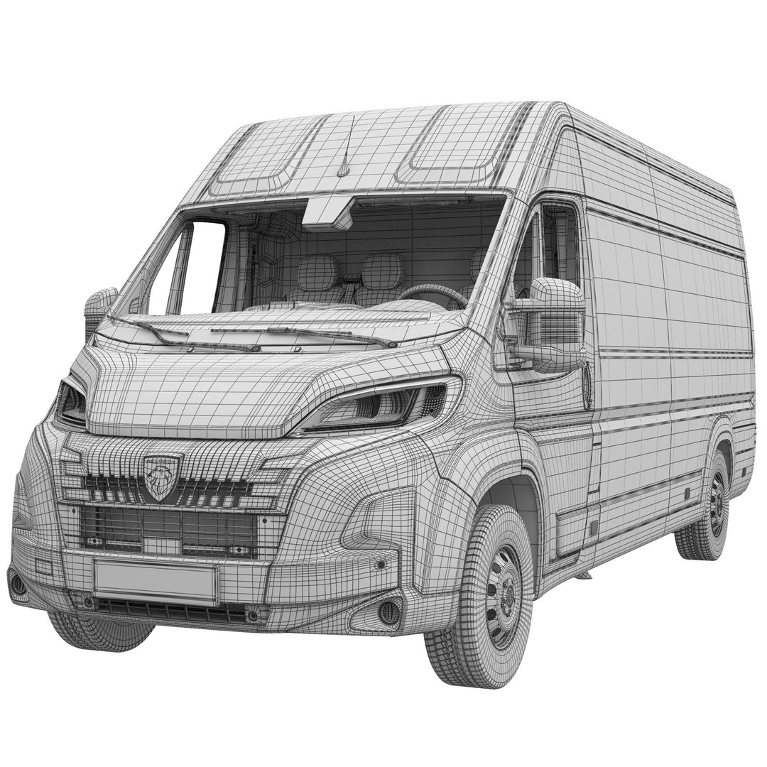 2024 Peugeot BOXER L4H2 3D Model – Detailed Interior, Game-Ready, FBX - View 17