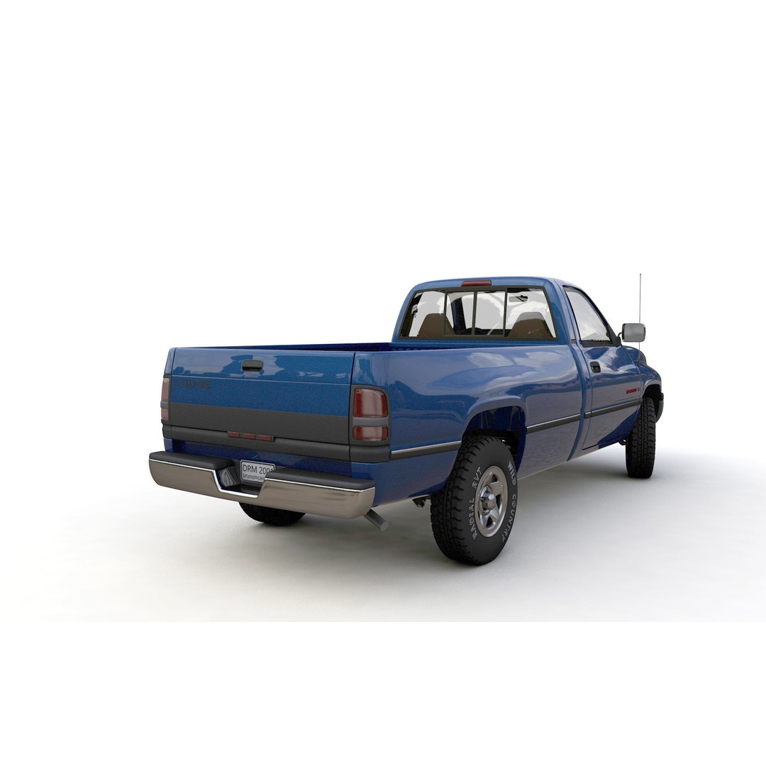 Dodge RAM 1500 V8 Single Cab 3D Model – High Poly Truck Asset, FBX - View 11