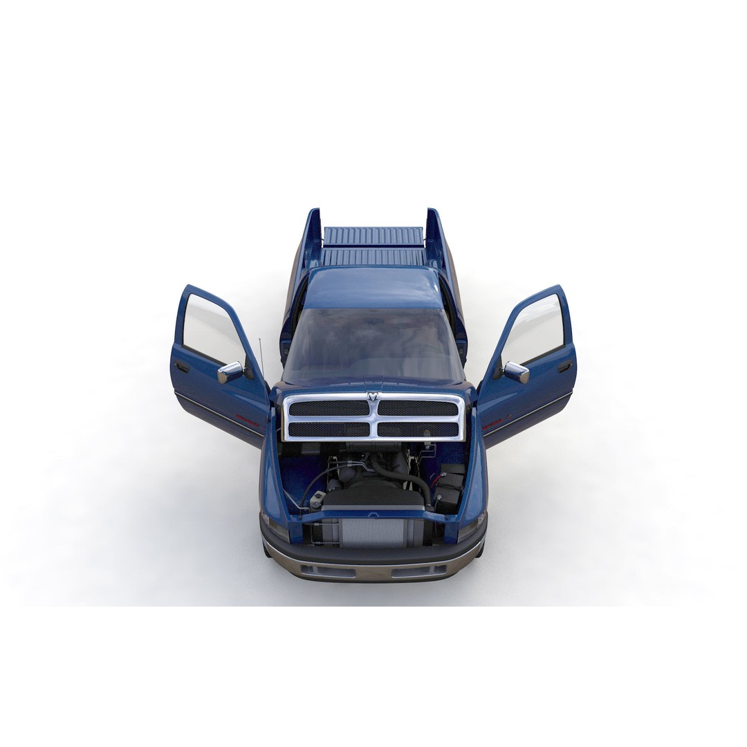 Dodge RAM 1500 V8 Single Cab 3D Model – High Poly Truck Asset, FBX - View 16
