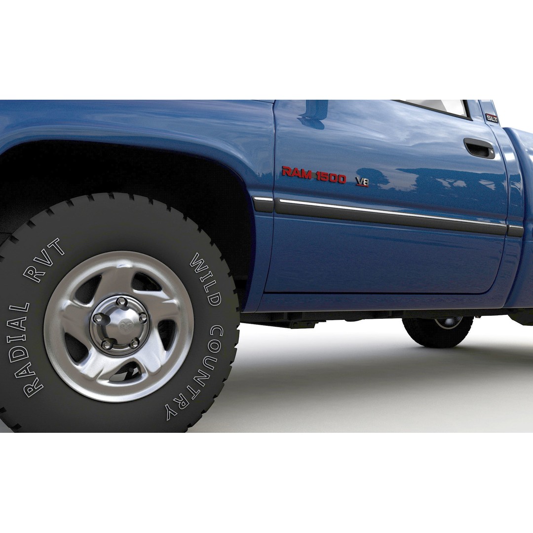 Dodge RAM 1500 V8 Single Cab 3D Model – High Poly Truck Asset, FBX - View 5