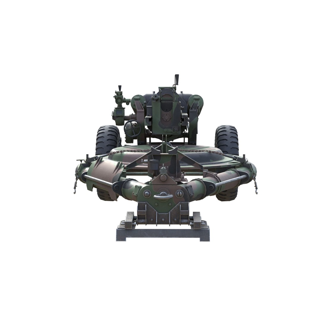 Field Howitzer M119 3D Model – Low Poly Military Vehicle, FBX, PBR Textures