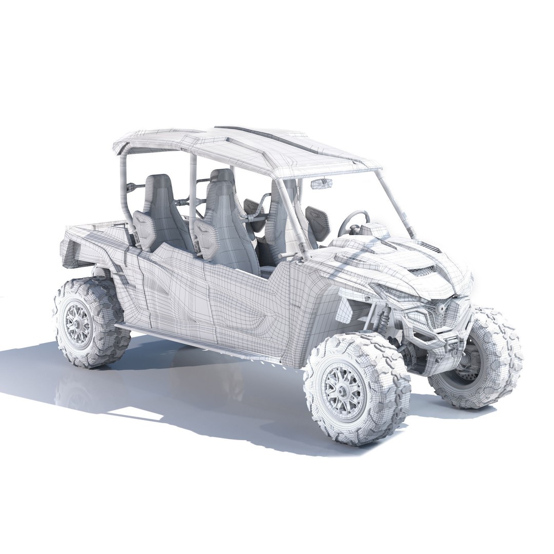 Yamaha Wolverine RMAX 4 1000 LE 3D Model – Realistic Utility Vehicle, FBX