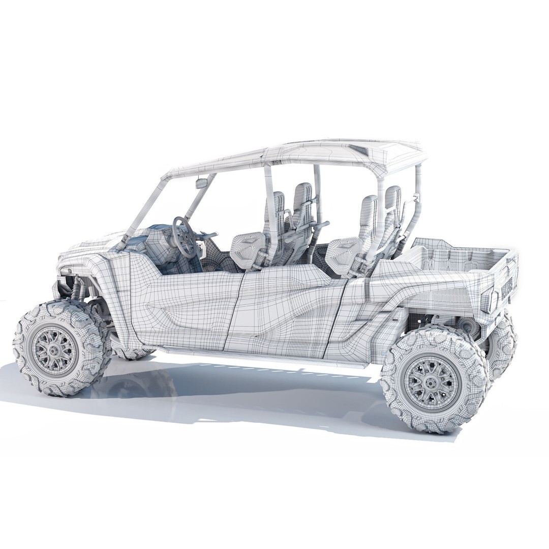 Yamaha Wolverine RMAX 4 1000 LE 3D Model – Realistic Utility Vehicle, FBX - View 9