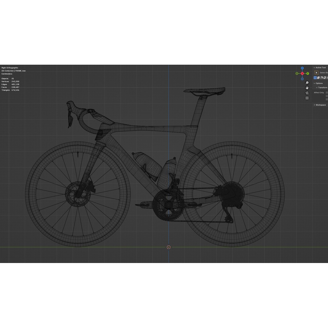 Bianchi Oltre RC 3D Model – High Poly Road Bike with PBR Textures