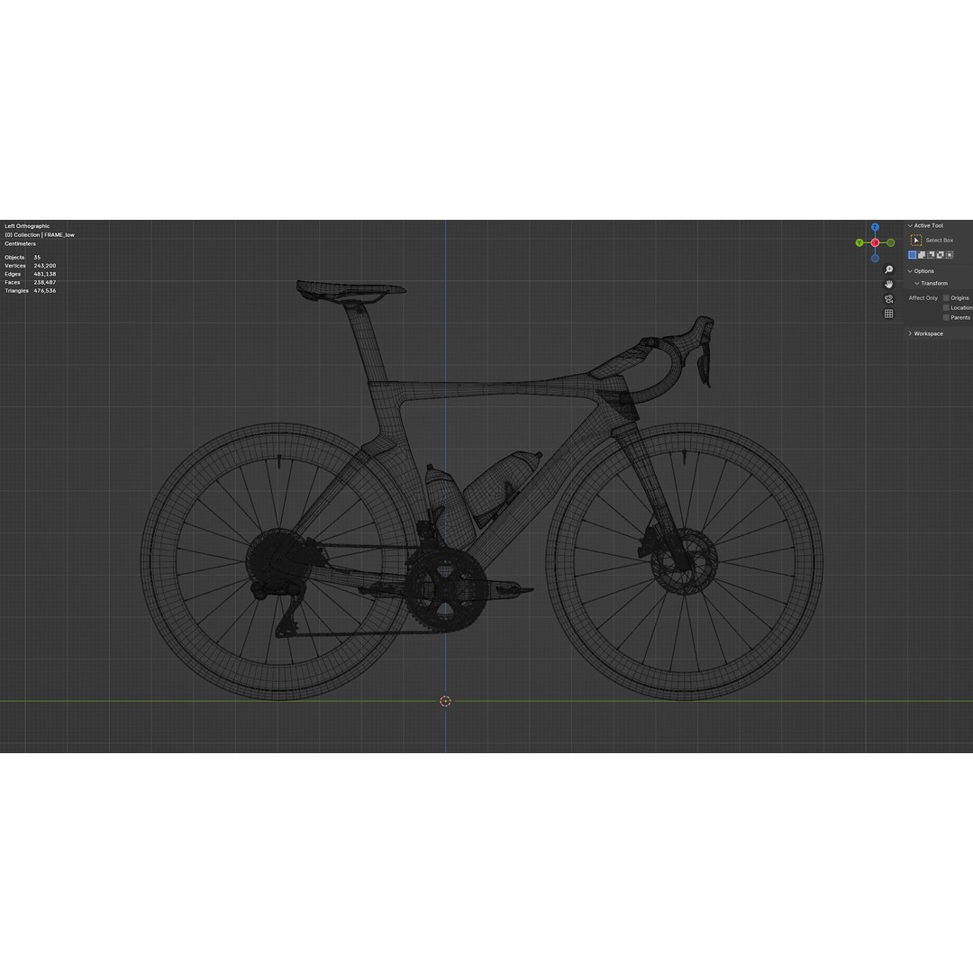 Bianchi Oltre RC 3D Model – High Poly Road Bike with PBR Textures - View 23