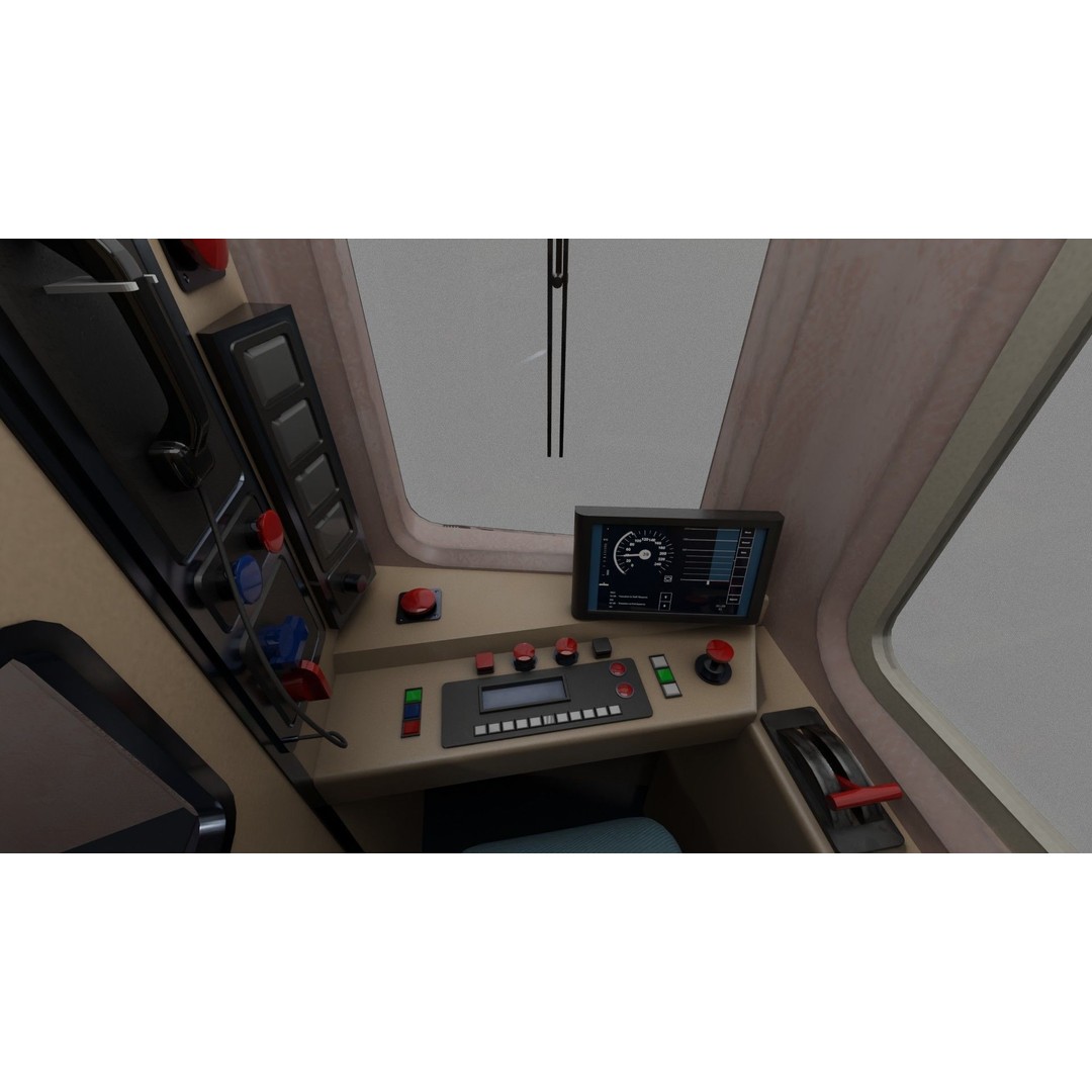 Chicago CTA Train 5000 3D Model – Low Poly Game Asset, PBR Textures - View 14
