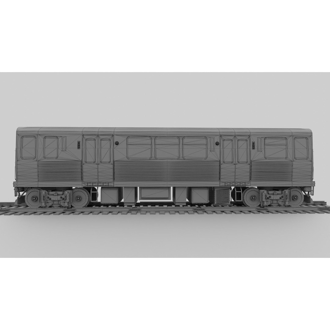 Chicago CTA Train 5000 3D Model – Low Poly Game Asset, PBR Textures - View 18