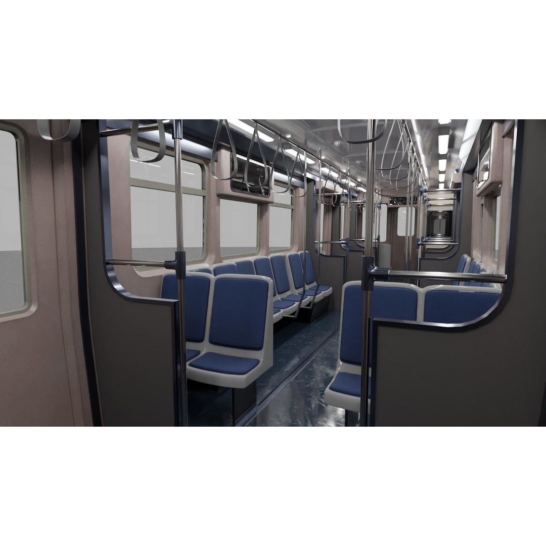 Chicago CTA Train 5000 3D Model – Low Poly Game Asset, PBR Textures - View 9