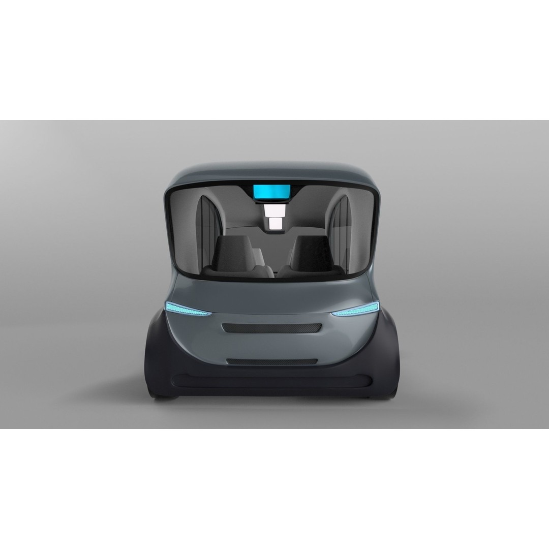 Autonomous Bosch Shuttle Car 3D Model – Rigged Concept Vehicle for Animation - View 5