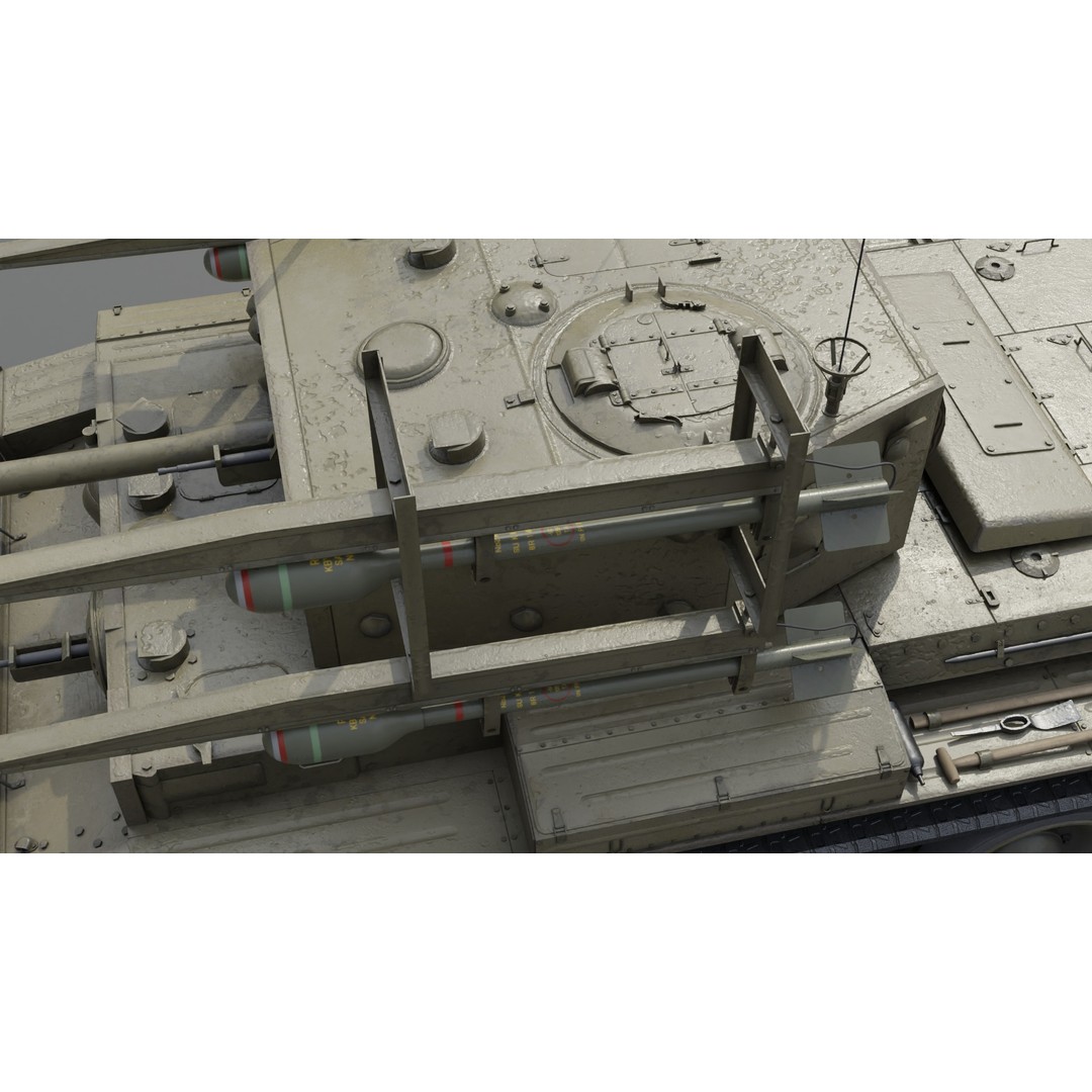Cromwell V RP-3 Cruiser Tank 3D Model – Low Poly PBR Asset, FBX, Blender - View 6